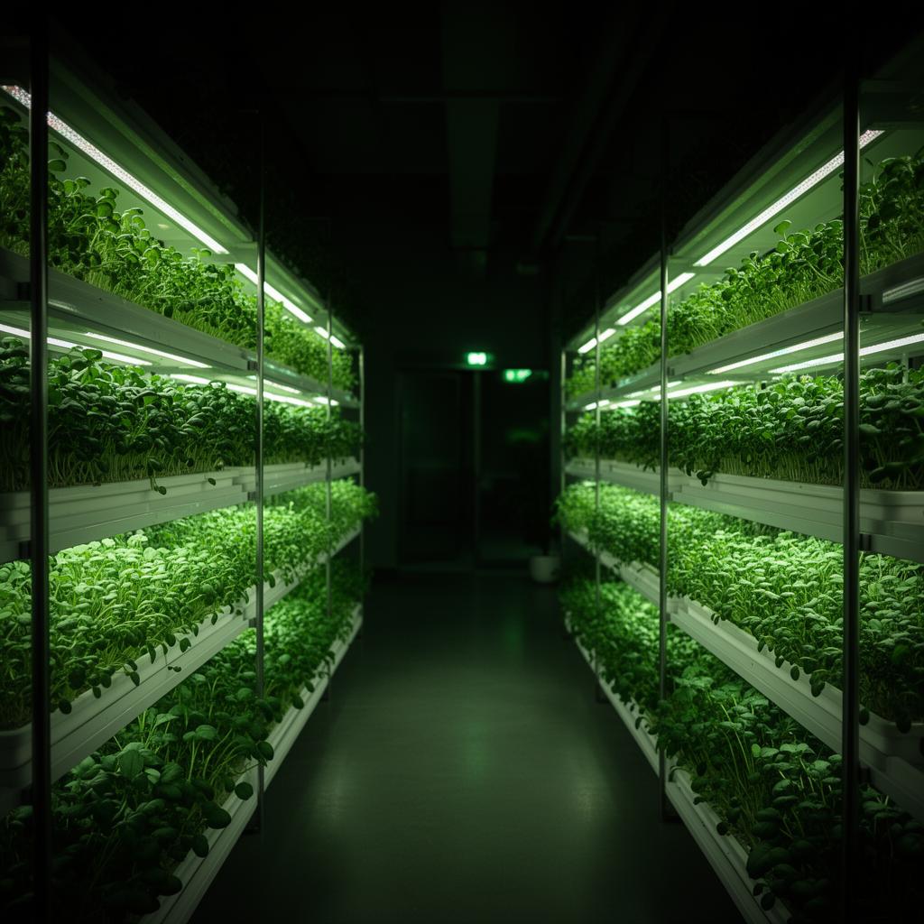 Premium indoor microgreens vertical farm with LED grow racks